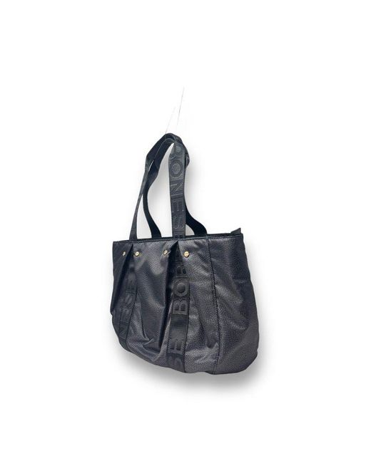 Borbonese Blue Cloudette Medium Shopper Bag