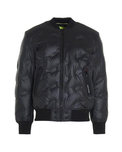 DIESEL Black W-on-thermo Bomber Jacket for men