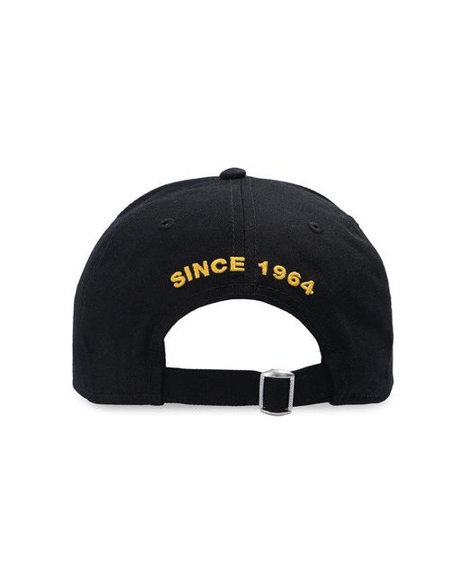 DSquared² Black Distressed Baseball Cap for men
