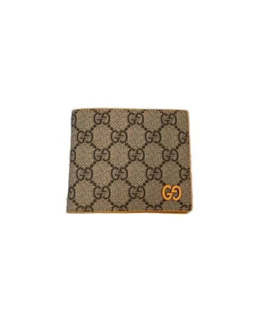 Gucci Natural GG Detailed Bifold Wallet for men