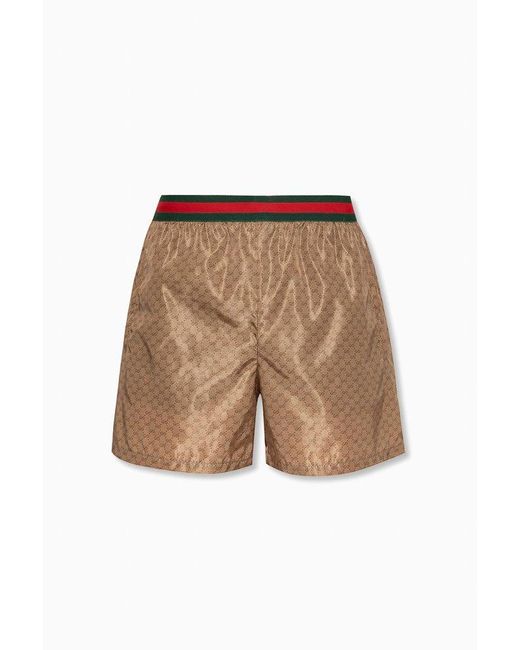 Gucci Natural GG Monogram Swimming Shorts for men