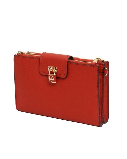 Michael kors sale red shoulder bag