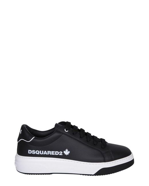 DSquared² Black Logo Printed Low-top Sneakers for men