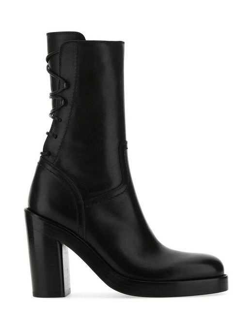 Ann Demeulemeester Leather Henrica High Heeled Boots in Black Lyst