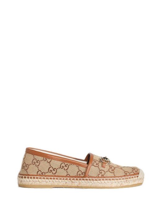 Gucci Brown Pilar Gg Canvas Espadrilles