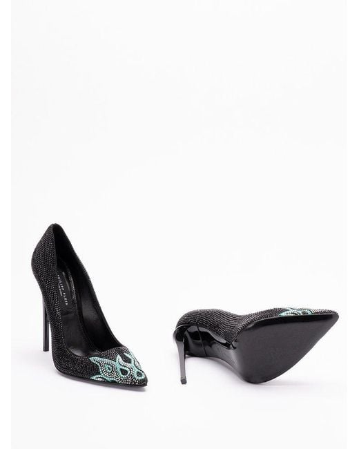Philipp Plein Black Embellished Stiletto Pumps