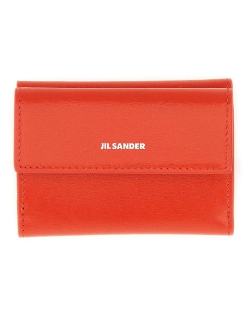 Jil Sander Red Mini Wallet