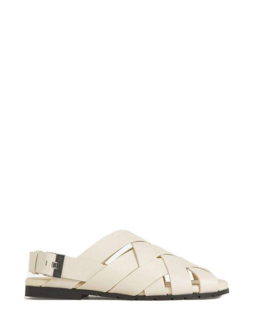 Bottega Veneta White Alfie Sandals for men