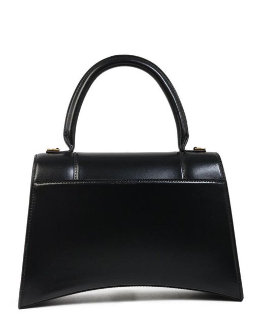 Balenciaga Black Hourglass Medium Top Handle Bag