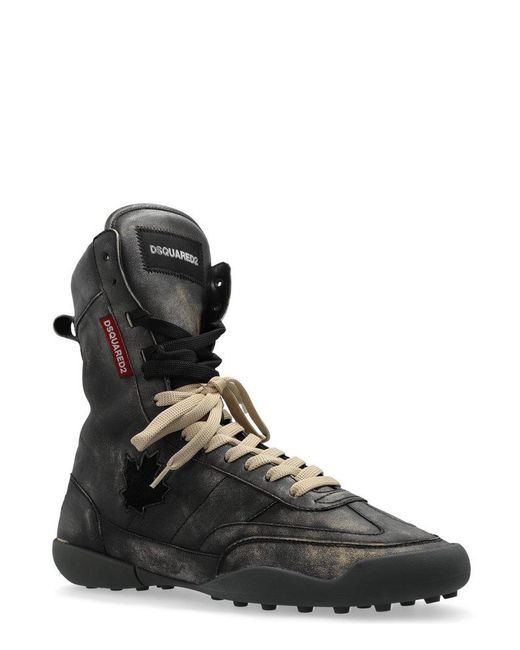 DSquared² Black Boxeur Sneakers for men