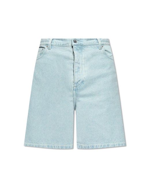 Nanushka Blue Denim Shorts, for men