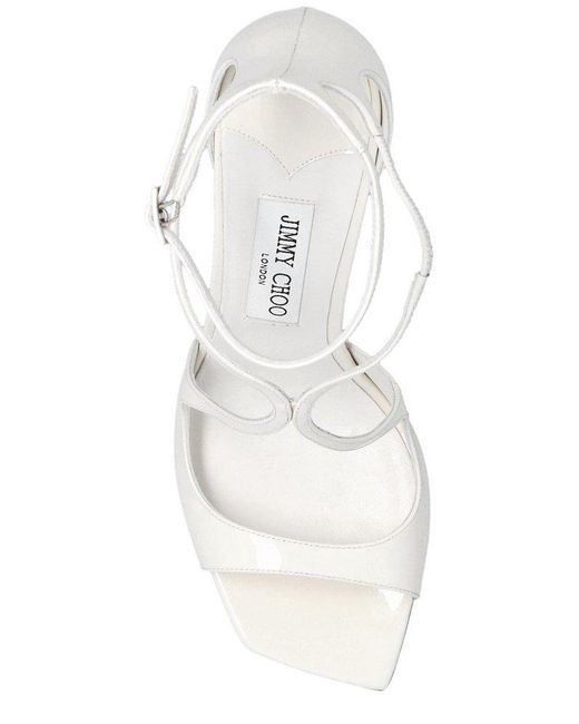 Jimmy Choo White Azia Ankle-strapped Sandals