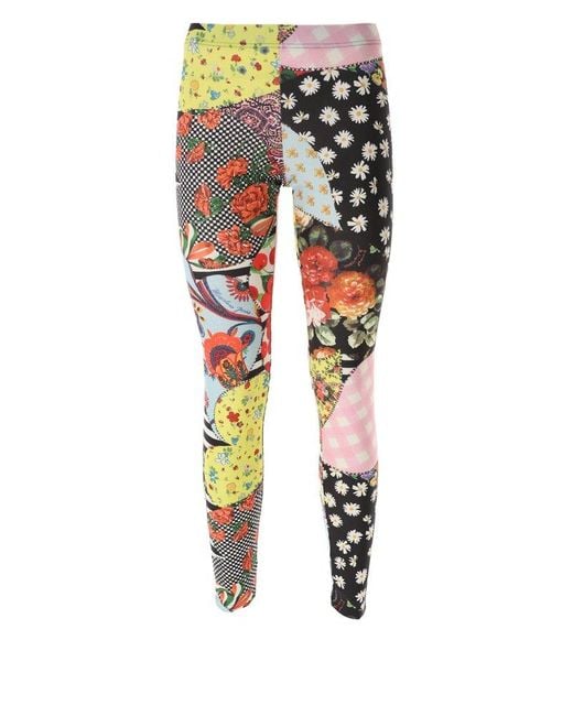 Moschino Black Jeans Graphic Printed Stretched Leggings