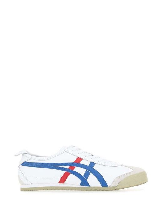 Onitsuka Tiger Blue Logo Patch Lace-up Sneakers