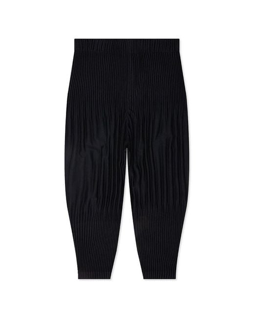 Homme Plissé Issey Miyake Blue Plissé-Effect Tapered Pants for men