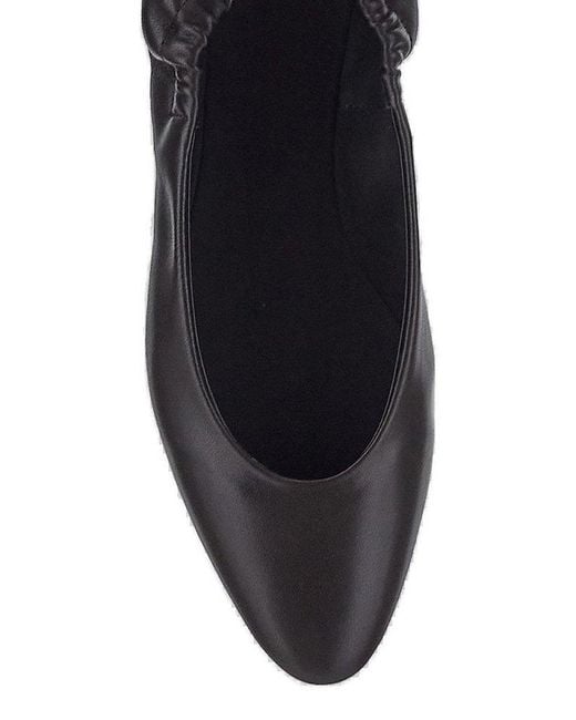 Saint Laurent Black Mami Almond Toe Ballet Flats