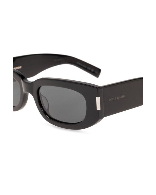 Saint Laurent Black Rectangular Frame Sunglasses for men