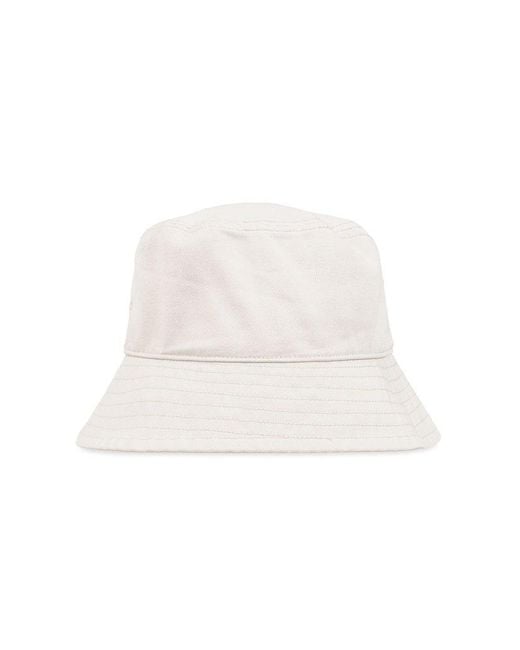 Y-3 White Bucket Hat With Logo for men