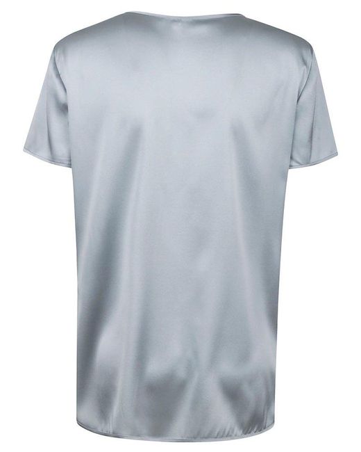 Max Mara Gray Cortona Crewneck Short-Sleeved T-Shirt