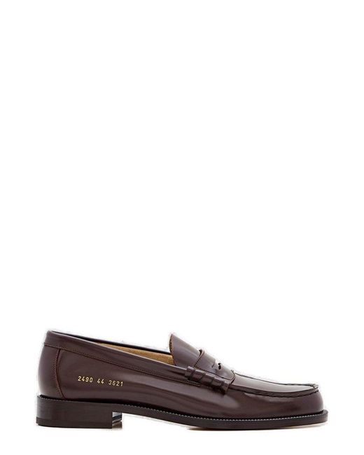 Common Projects Brown Logo Stamp Loafers for men
