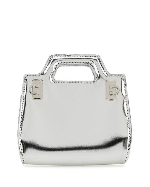 Ferragamo White Wanda Chain-linked Micro Bag