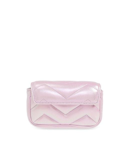 Gucci Pink 'GG Marmont Super Mini' Shoulder Bag,