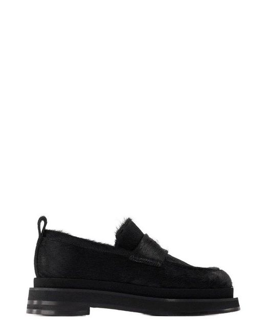 Simone Rocha Black Heart Toe Flat Loafers