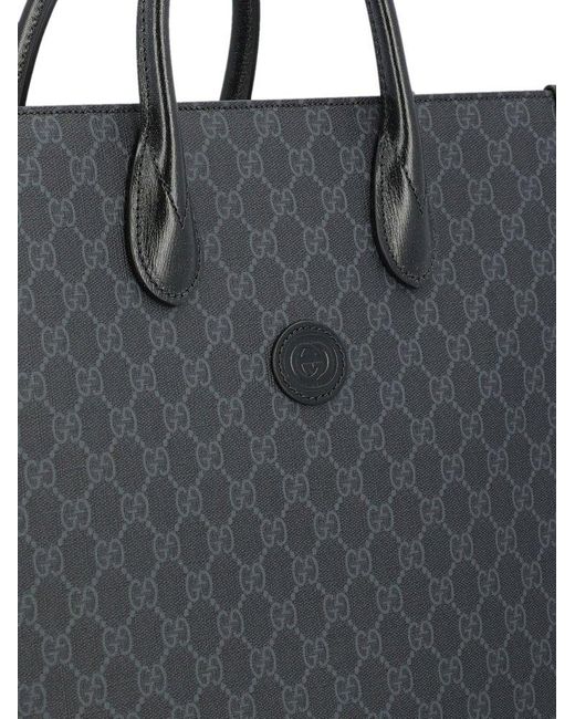 Gucci Men's GG Supreme Tote Bag in Black | End Clothing