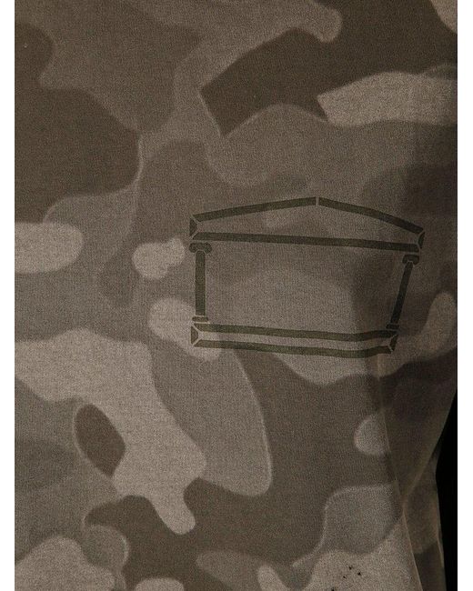 Aries Green Aged Camo Ss T-Shirt