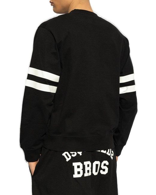 DSquared² Black T-Shirt With Logo for men