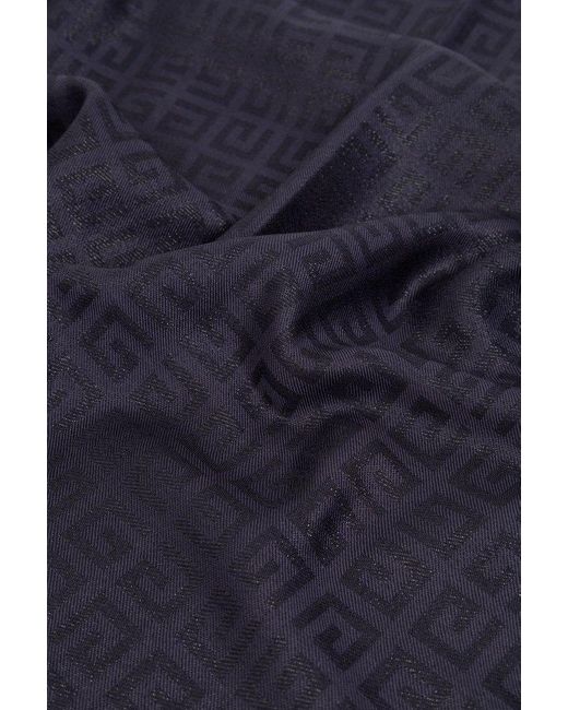 Givenchy Blue Scarf With Logo,