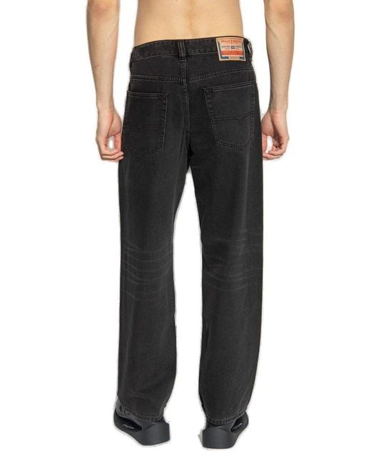 DIESEL Black ‘2001 D-Macro L.30’ Jeans for men