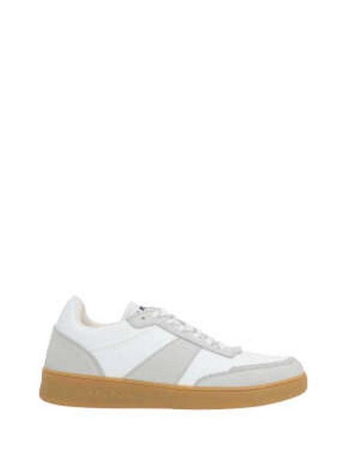 A.P.C. White Plain Lace-up Sneakers