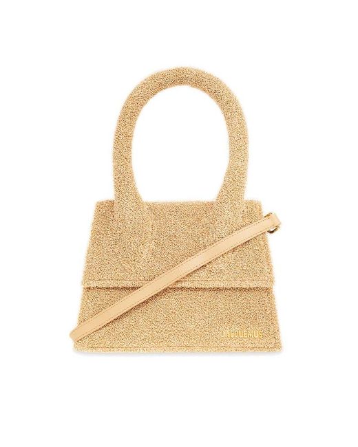 Jacquemus Le Grand Chiquito Large Signature Handbag in Natural Lyst