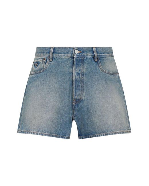 Prada Blue Denim Shorts Jeans for men