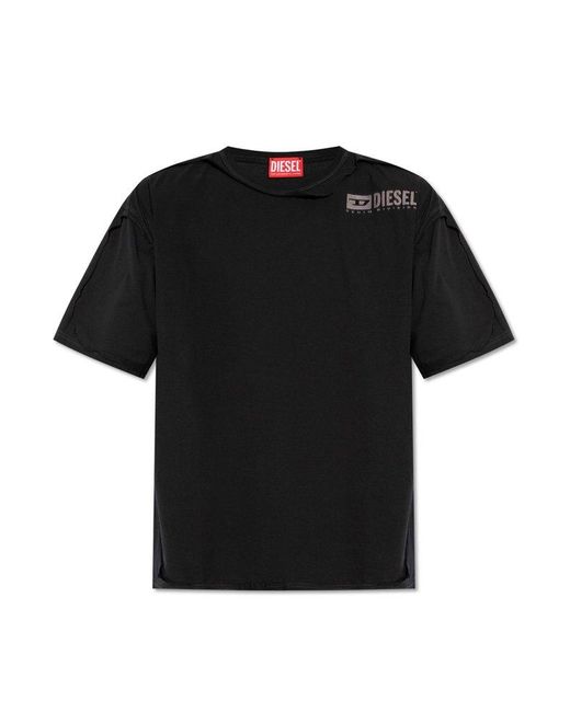 DIESEL Black T-box-dbl T-shirt for men