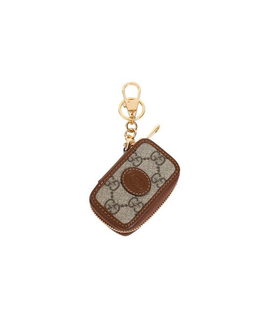 Gucci Brown Logo Patch Car Remote Case for men
