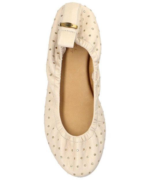 Isabel Marant Pink Belna Studded Ballet Flats