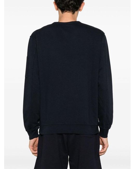 C P Company Blue Crew Neck Sweater for men