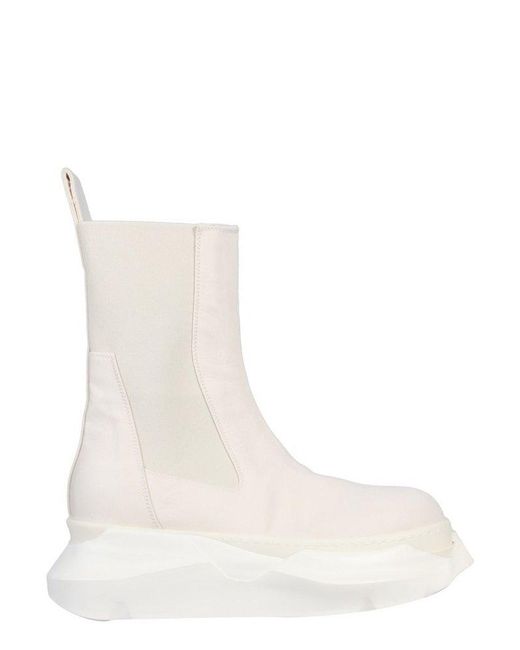 Rick Owens Drkshdw White Beatle Abstract Oversized Boots