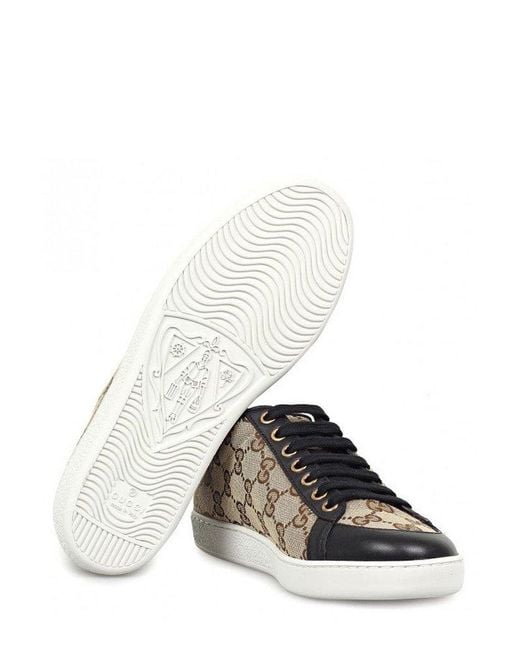 Gucci Brown Gg Monogram Brooklyn Low-Top Sneakers