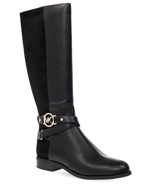 MICHAEL Michael Kors 'rory' Boots With Logo in Black | Lyst