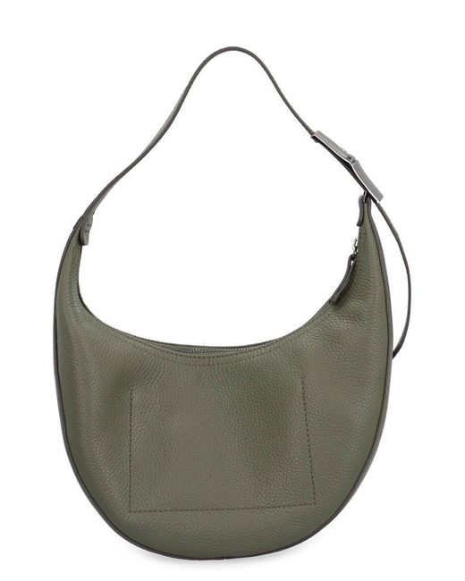 Longchamp Gray Roseau Essential Medium Shoulder Bag