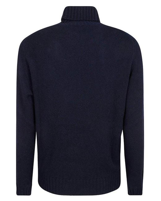 FILIPPO DE LAURENTIIS Blue Turtleneck Sweater for men