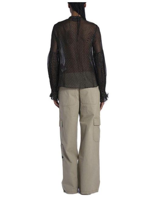 Zadig & Voltaire Black Tandy Sheer Blouse