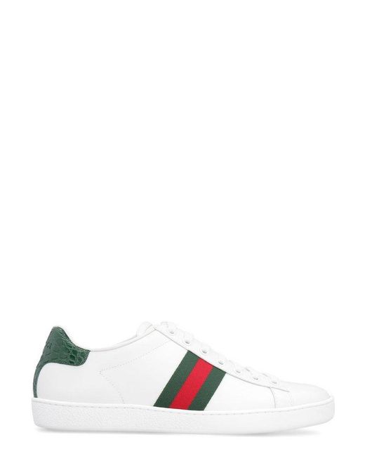 Gucci White Ace Low-top Sneakers