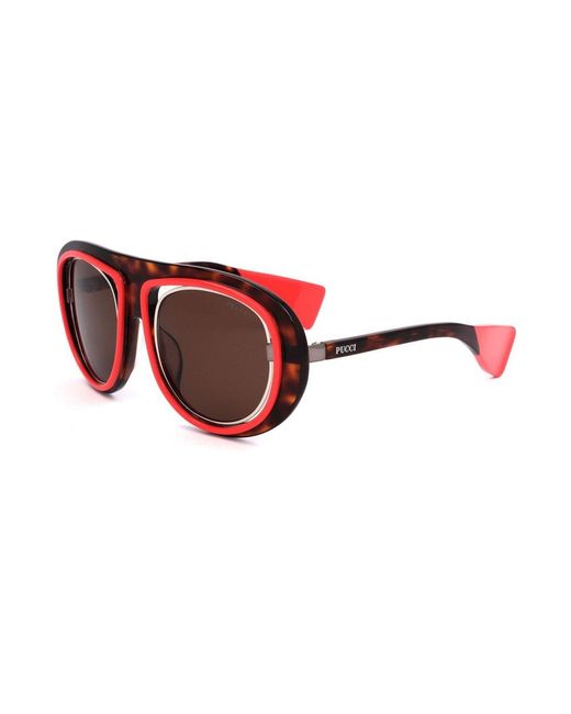 Emilio Pucci Multicolor Emilio Oval Frame Sunglasses