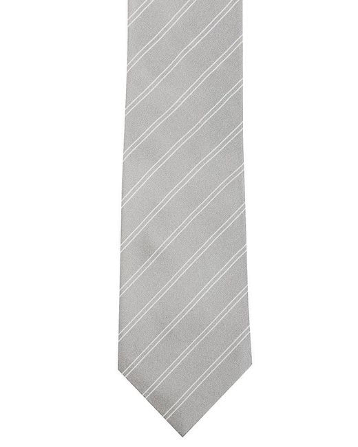 Errico Formicola White Striped Tie for men