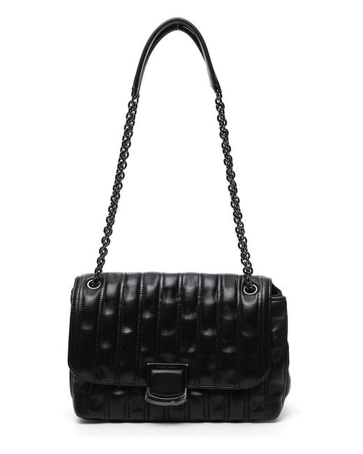 Longchamp Black Brioche Medium Crossbody Bag