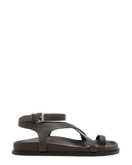 A.Emery Black Jalen Slim Sandals